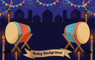 ramadan achtergrond met bedug vector