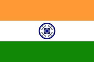 vlag van india, officiële kleuren en verhoudingen. vectorillustratie. vector