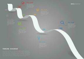 tijdlijn routekaart project diagram infographic sjabloon voor bedrijf. 6 stap modern tijdlijn diagram met presentatie vector tijdlijn routekaart infografisch.