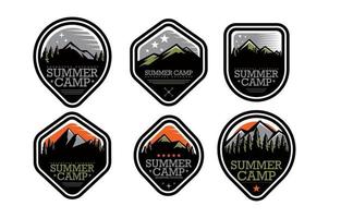 zomerkamp badge concept vector