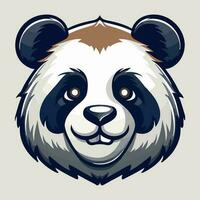 panda hoofd logo mascotte dieren in het wild dier illustratie vector eps10