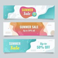 zomer verkoop banners vector