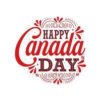 gelukkig Canada dag, Canada dag vector belettering ontwerp