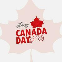 gelukkig Canada dag vector illustratie. gelukkig Canada dag vakantie uitnodiging ontwerp. Canada onafhankelijkheid dag vector achtergrond