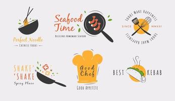 heerlijke logo-verzameling van voedingsmiddelen
