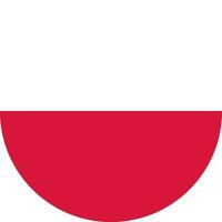 ronde Pools vlag van Polen vector