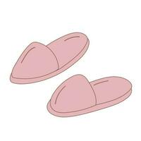 knus slippers roze huis warm element warm veilig licht vector