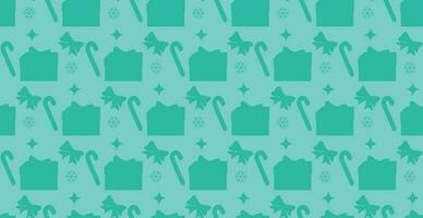 patroon met geschenken, snoep riet, sterren, bogen en sneeuwvlokken vector