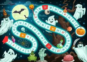 halloween bord spel voor kinderen vector sjabloon