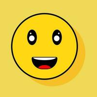 glimlach icoon in geel kleur vector