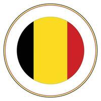 vlag van belgie in cirkel vector