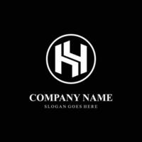 brief hh logo concept ontwerp vector