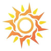 een warm en helder symbool van de zon. zon icoon vector