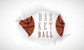 basketbalballen op een sportaffiche vector