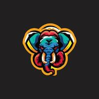 olifant mascotte logo ontwerp vector