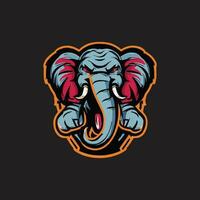 olifant mascotte logo ontwerp vector