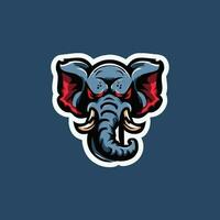 olifant mascotte logo ontwerp vector