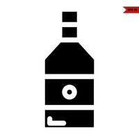 fles drinken glyph icoon vector