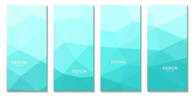 abstract brochures meetkundig aqua groen helling met driehoeken patroon modern achtergrond voor bedrijf vector