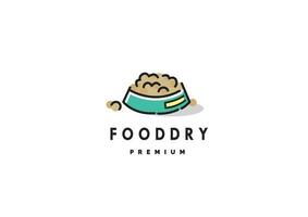 droog voedsel logo vector icoon illustratie voor huisdieren