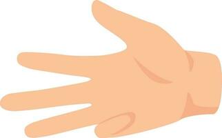 vier vinger Aan menselijk hand, geteld gebaar vector