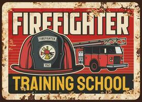 brandweerlieden opleiding school- vector banier