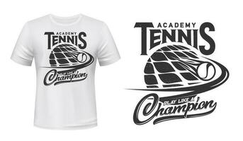 tennis sport academie vector t-shirt afdrukken mockup