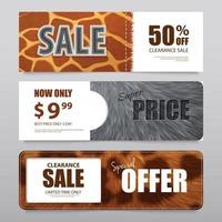 bont textuur realistische banners vector illustratie