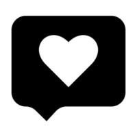liefde bericht glyph icoon ontwerp vector