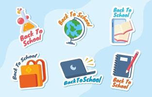 terug naar school stickercollectie vector