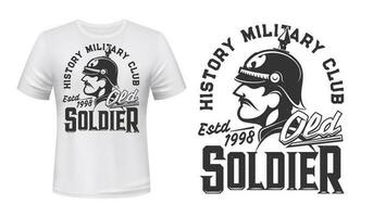 Duitse soldaat t-shirt afdrukken voor leger club vector