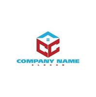 brief cc huis logo set. geschikt voor ieder bedrijf verwant naar huis, echt landgoed, bouw, interieur met cc initialen. vector