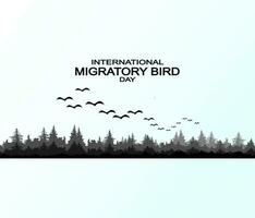 wereld migrerend vogel dag poster sjabloon vector voorraad