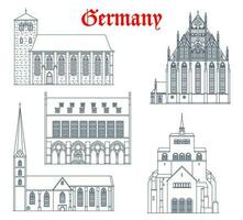 Duitsland mijlpaal gebouwen, kathedralen, kerken vector