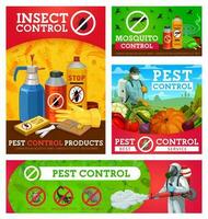 insect controle vector posters plaag controle onderhoud