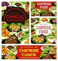 Chinese keuken restaurant gerechten vector banners