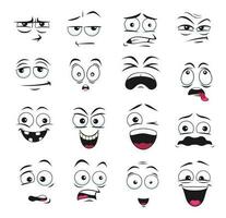 gezicht uitdrukking geïsoleerd vector emoticons pictogrammen
