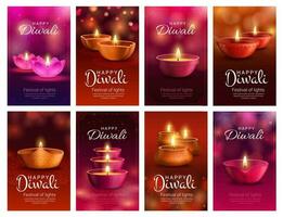 diwali, deepavali diya lamp, Indisch licht festival vector