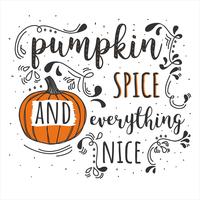 Pumpkin Spice en alles Nice Vector