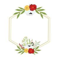 bloemen kader decoratie voor de uitnodiging, bruiloft ornament concept. bloemen grens element. bruiloft monogram verzameling, modern minimalistisch en bloemen Sjablonen voor uitnodiging kaarten opslaan de datum vector