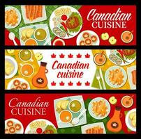 Canadees keuken restaurant gerechten vector banners