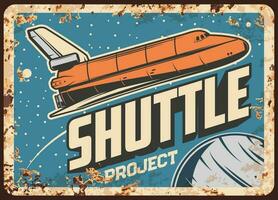 shuttle project vector roestig bord, expeditie