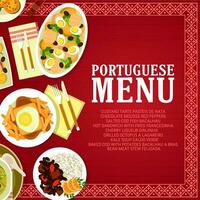 Portugees restaurant menu kaart sjabloon vector