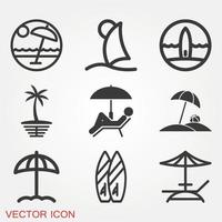 strand pictogram vector