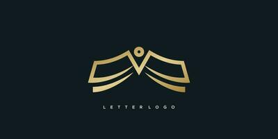 brief m logo ontwerp idee met modern abstract stijl vector