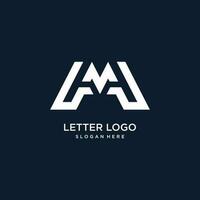 brief m logo ontwerp idee met modern abstract stijl vector