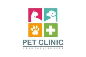 kat en hond huisdier logo vector icoon voor huisdier winkel of huisdier zorg en veterinair kat en hond