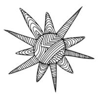 vector tekening zon met ornament illustratie