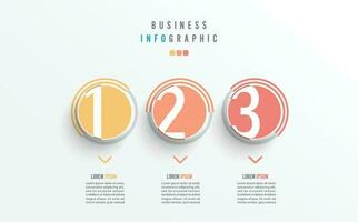 bedrijf infographic element met 3 opties, stappen, aantal vector sjabloon ontwerp