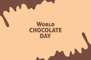 wereld chocola dag achtergrond ontwerp sjabloon. vector illustratie